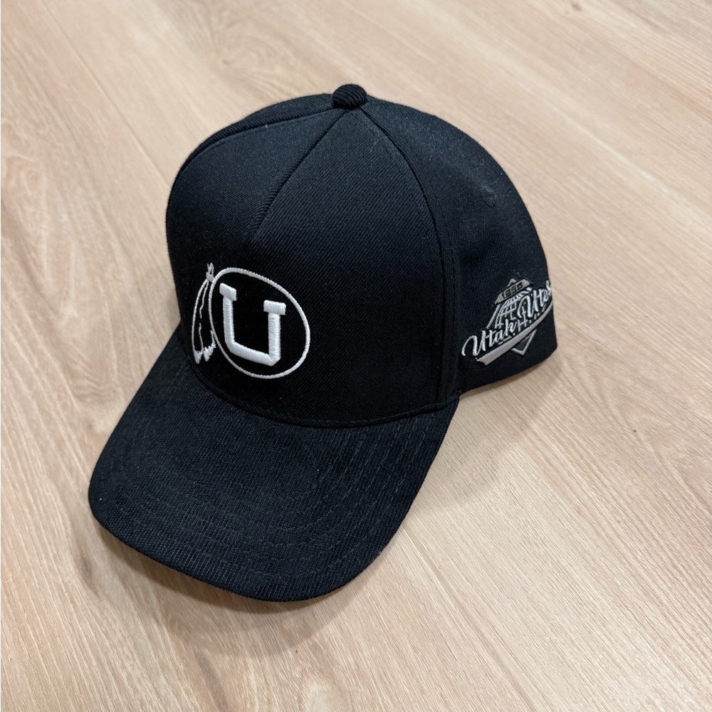 Woodn Grail Black University of Utah Snap Back Hat - Drum & Feather